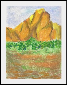 I've always liked my mountain scene. It says "I'm learning, and I'm willing to try new things."